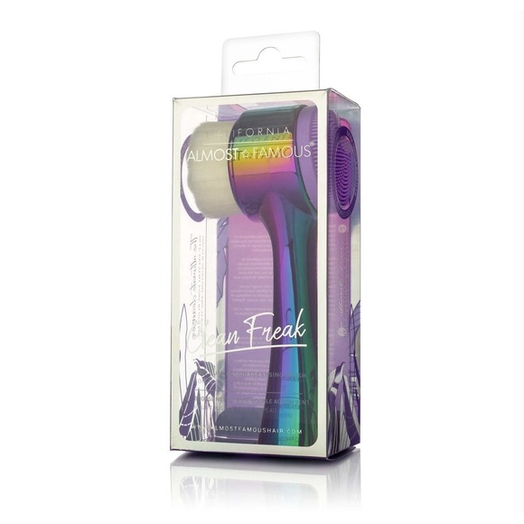 Almost Famous Other - New ALMOST FAMOUS Facial Cleansing Brush Face Scrubbers Soft Exfoliator 2 In 1